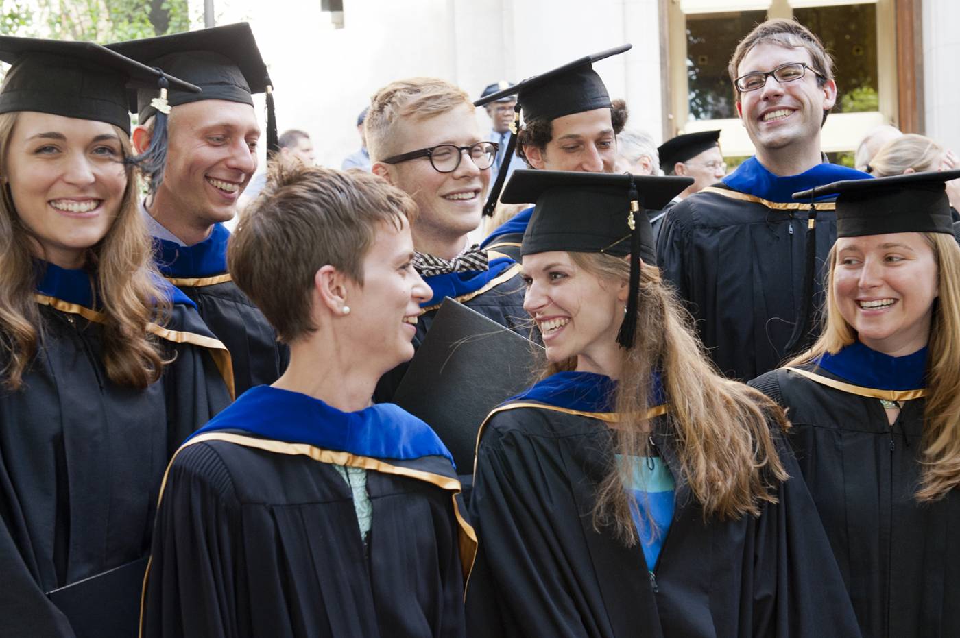 Graduates in front of Founders