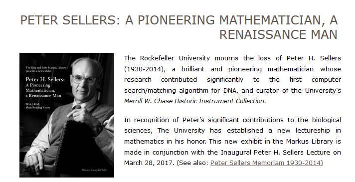 Peter Sellers: A Pioneering Mathematician, A Renaissance Man