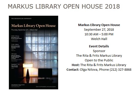 Markus Library Open House 2018