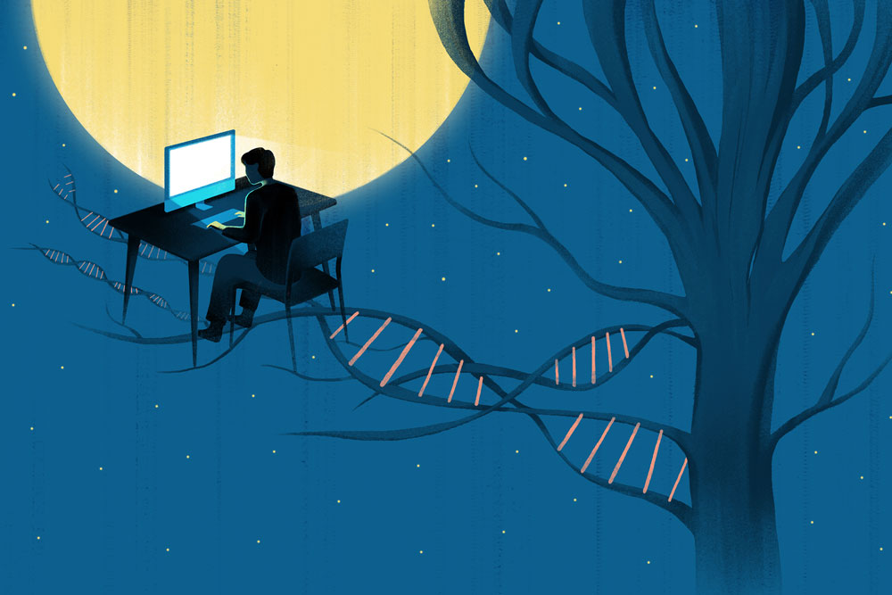 People who self-describe as night owls often have a sleep disorder encoded in their genes. (Illustration by Jasu Hu)