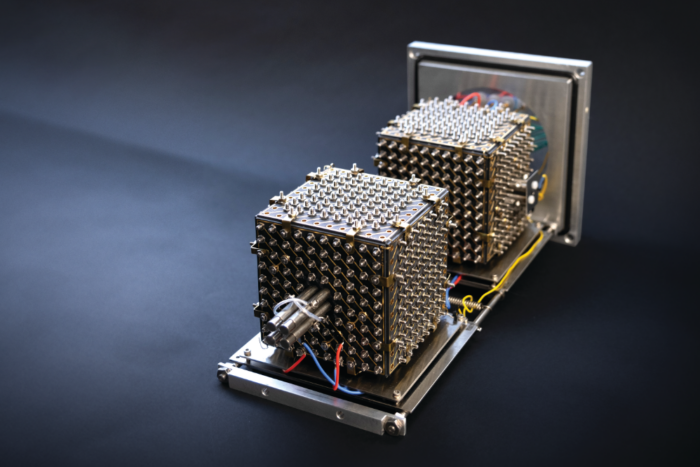 The new MultiQ-IT prototype can cool, trap, filter, and redirect over a billion ions simultaneously, dramatically improving dynamic range and signal-to-noise. (Credit: Lori Chertoff)