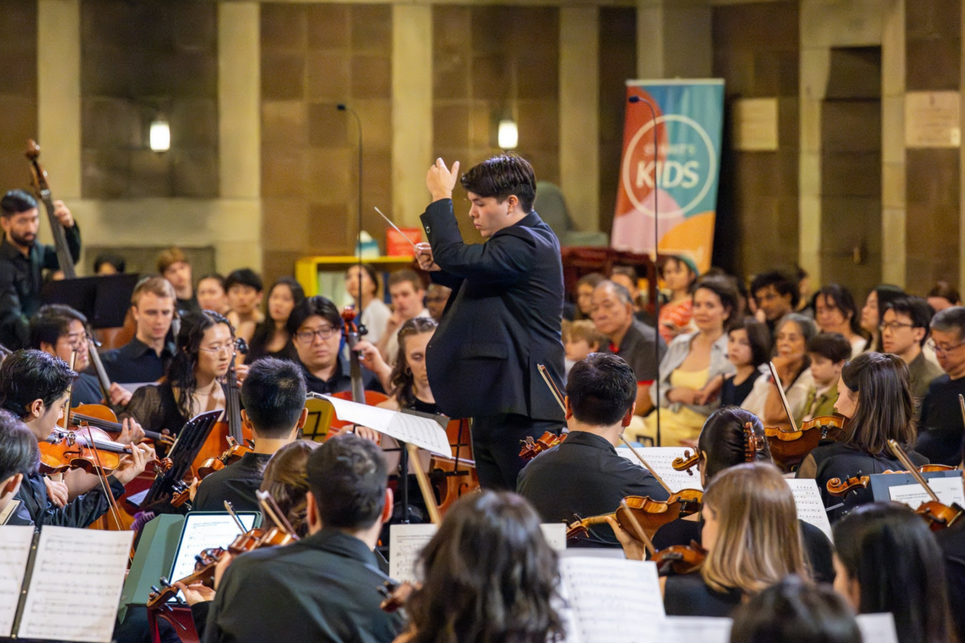 The Music and Medicine orchestra performing at St. Bart’s last spring