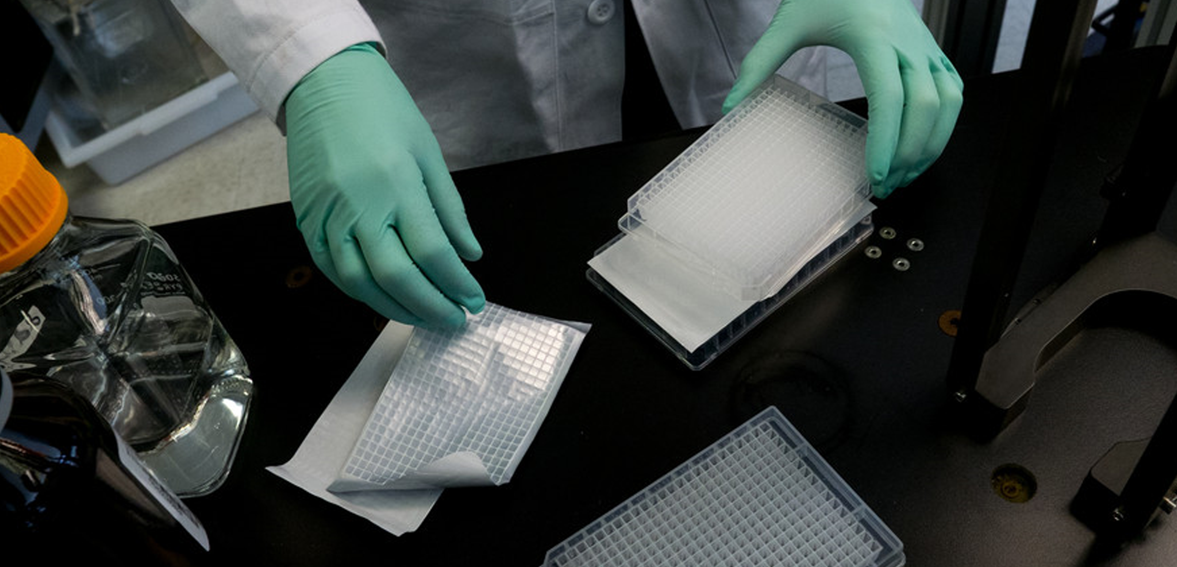 Scientist preparing samples in a laboratory