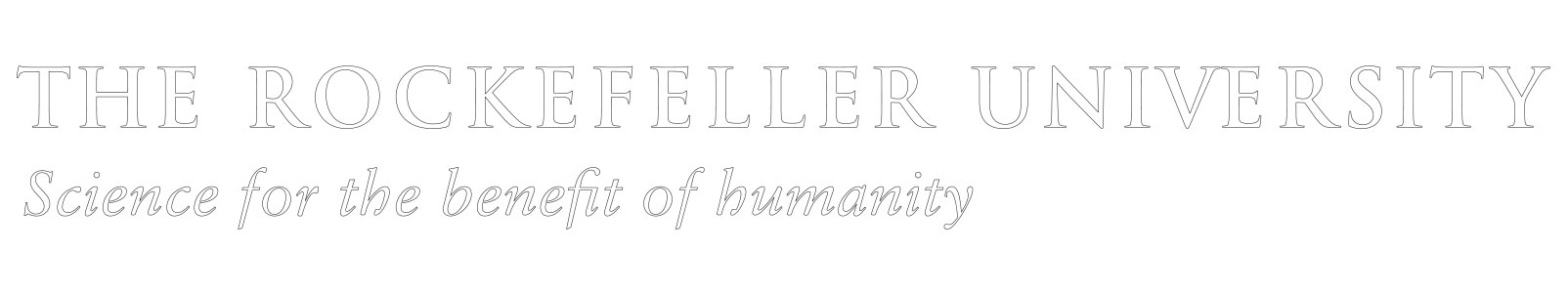 White typeface logo with tagline