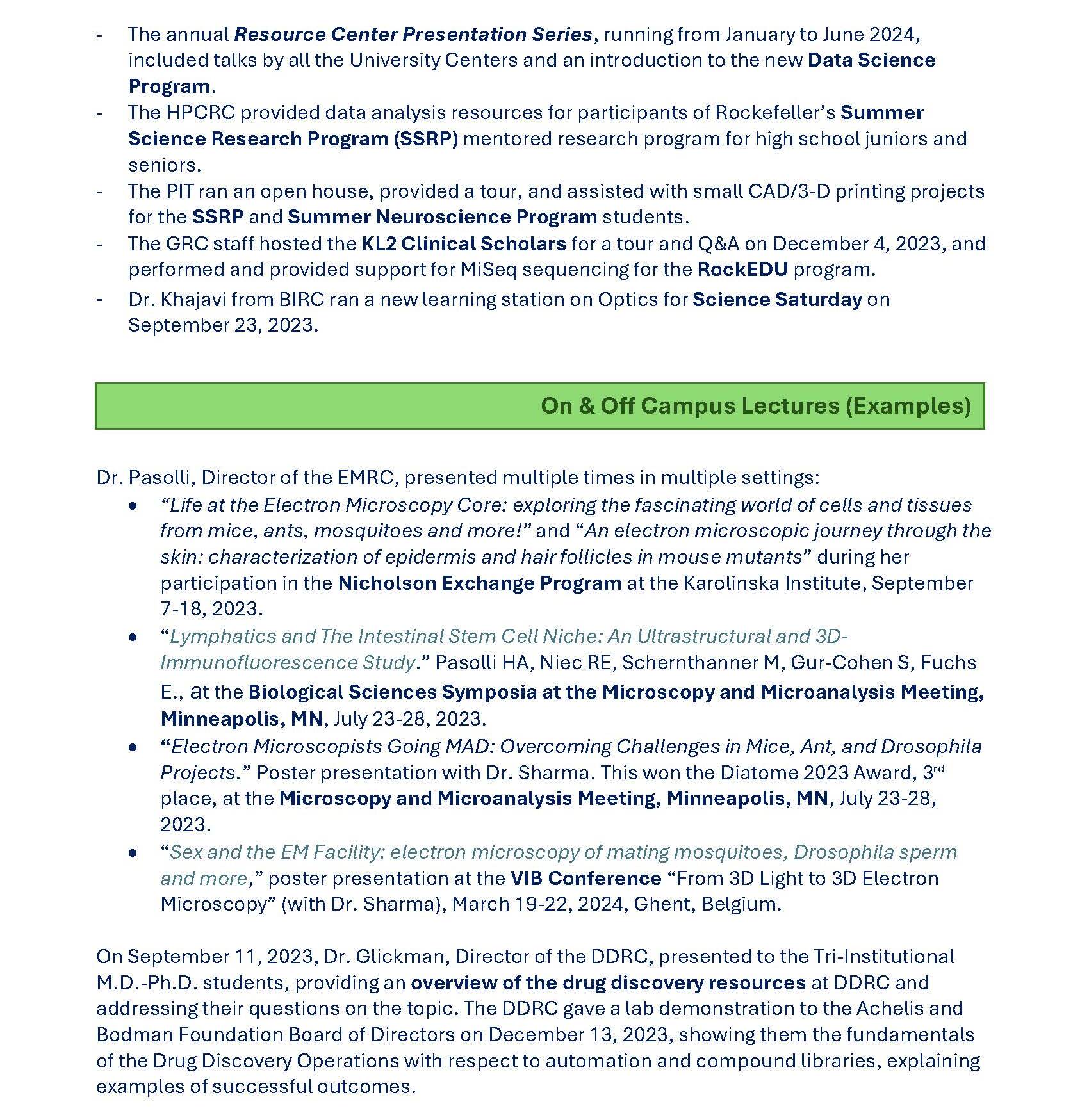 resource center annual report