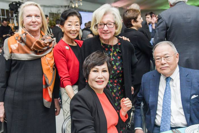 Standing: Denise Kellen, Lulu Wang, and Mary Jeanne Kreek, Seated: Yue Sai Kan and Anthony Wang