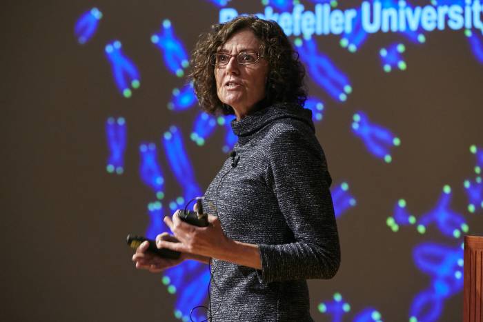 Titia de Lange gave a lecture entitled When Good Genes Go Bad: Deciphering the Cancer