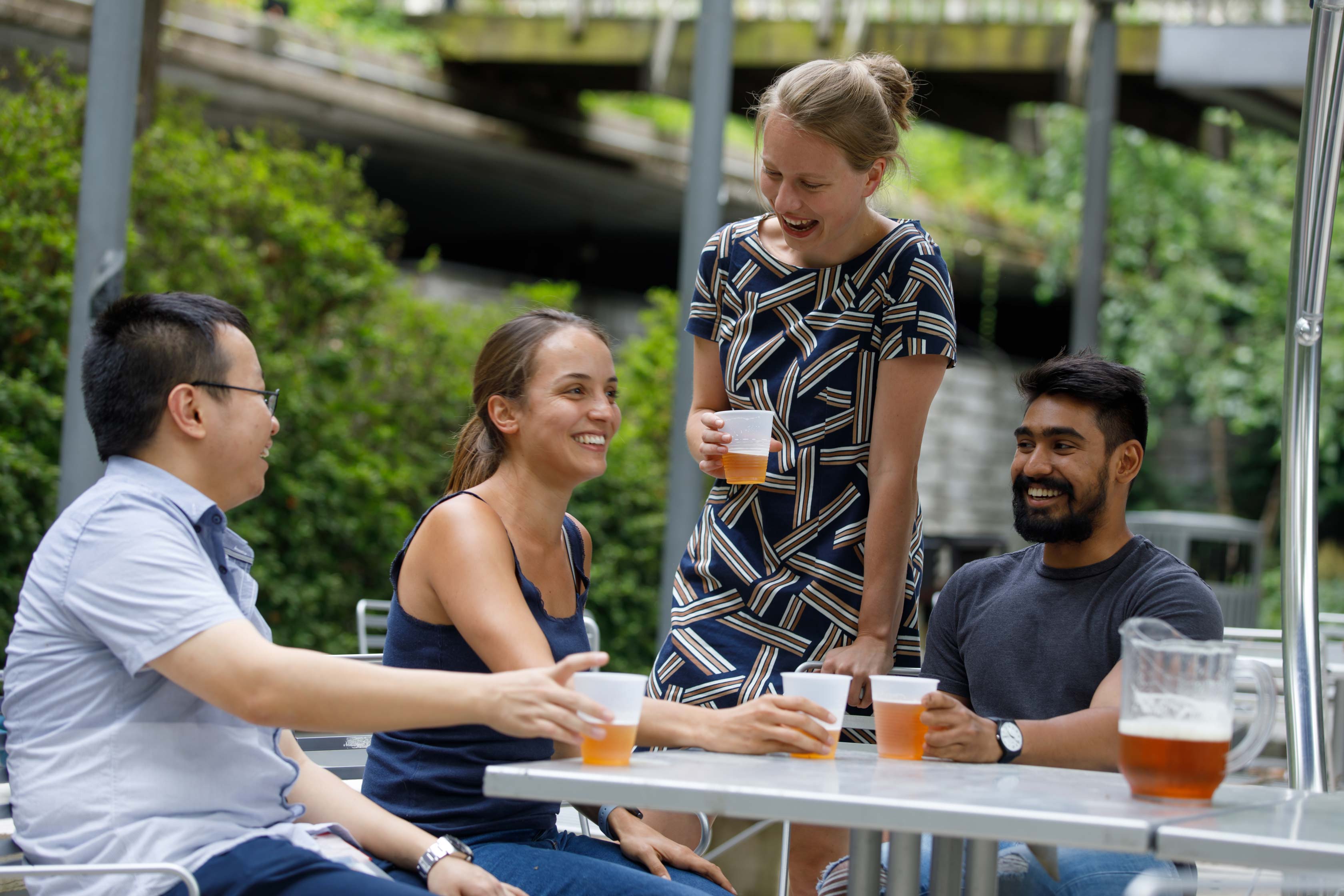 Students in Philosophers Garden