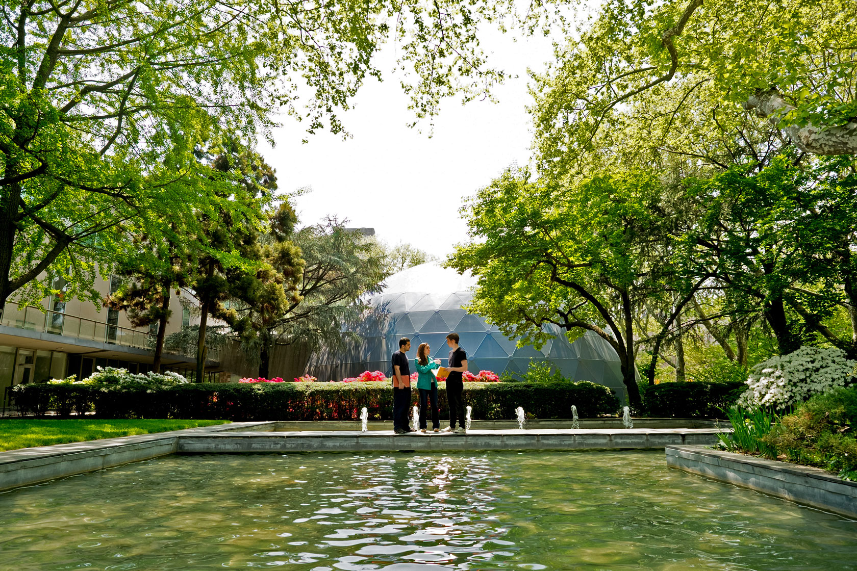 Outside of Caspary Auditorium