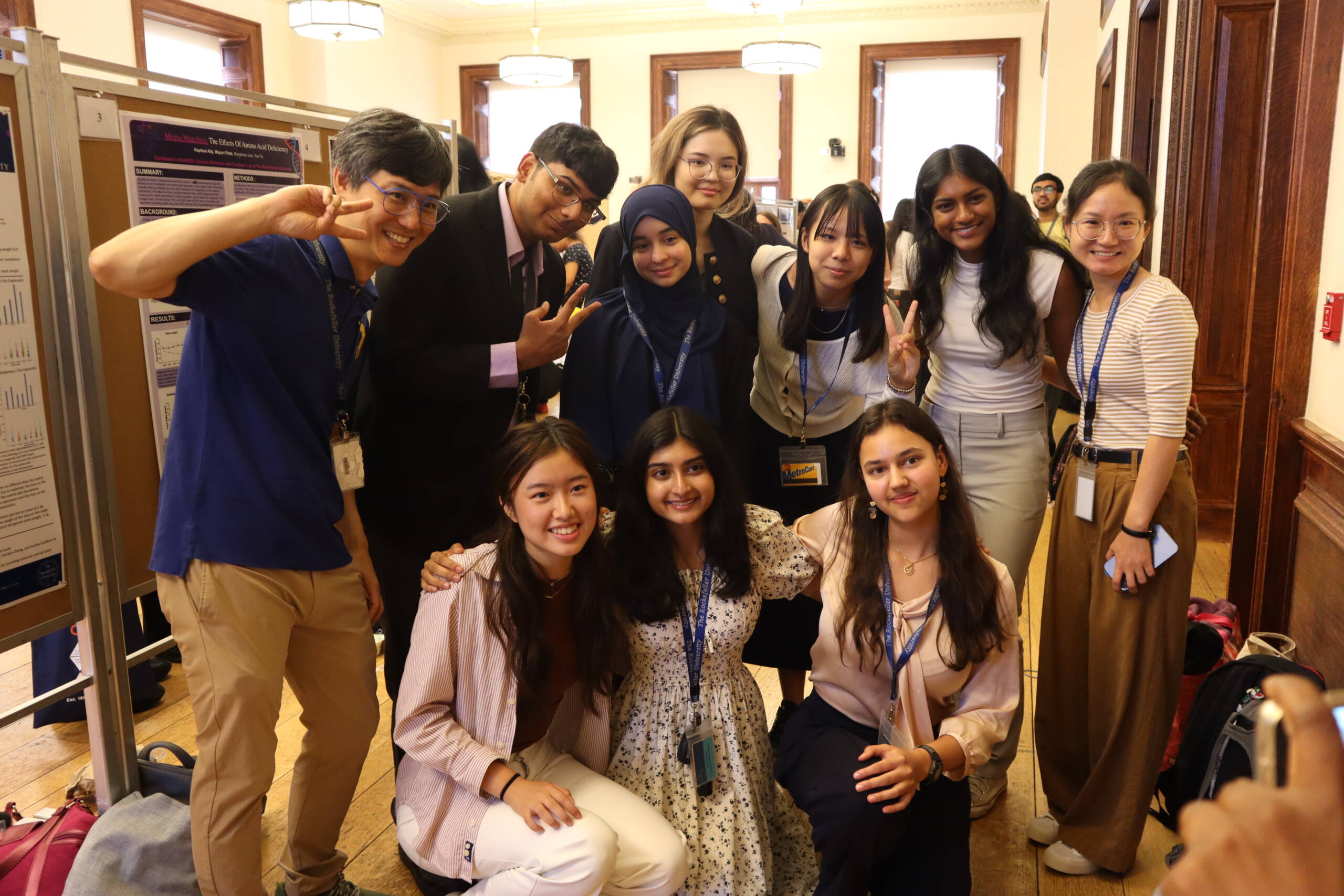 SSRP students pose with their mentors at the poster session!