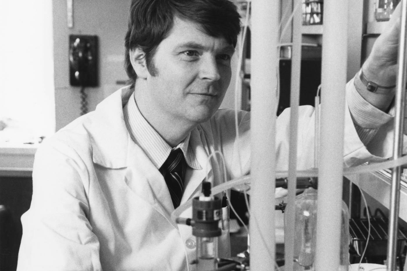 Emil Gotschlich in the lab