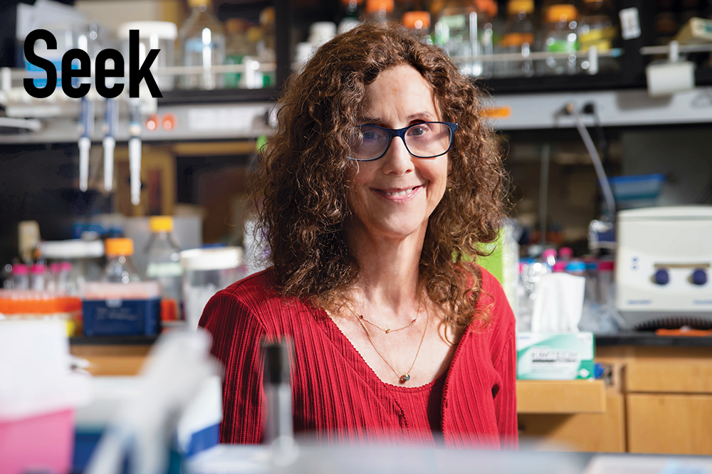 Scientist Pamela Bjorkman in her lab