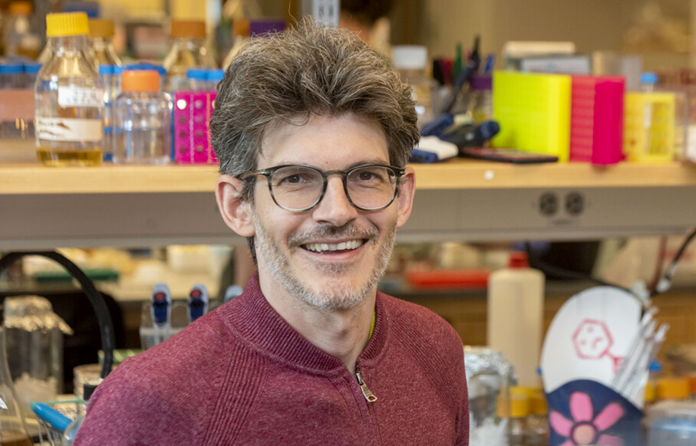 Luciano Marraffini smiles in his lab