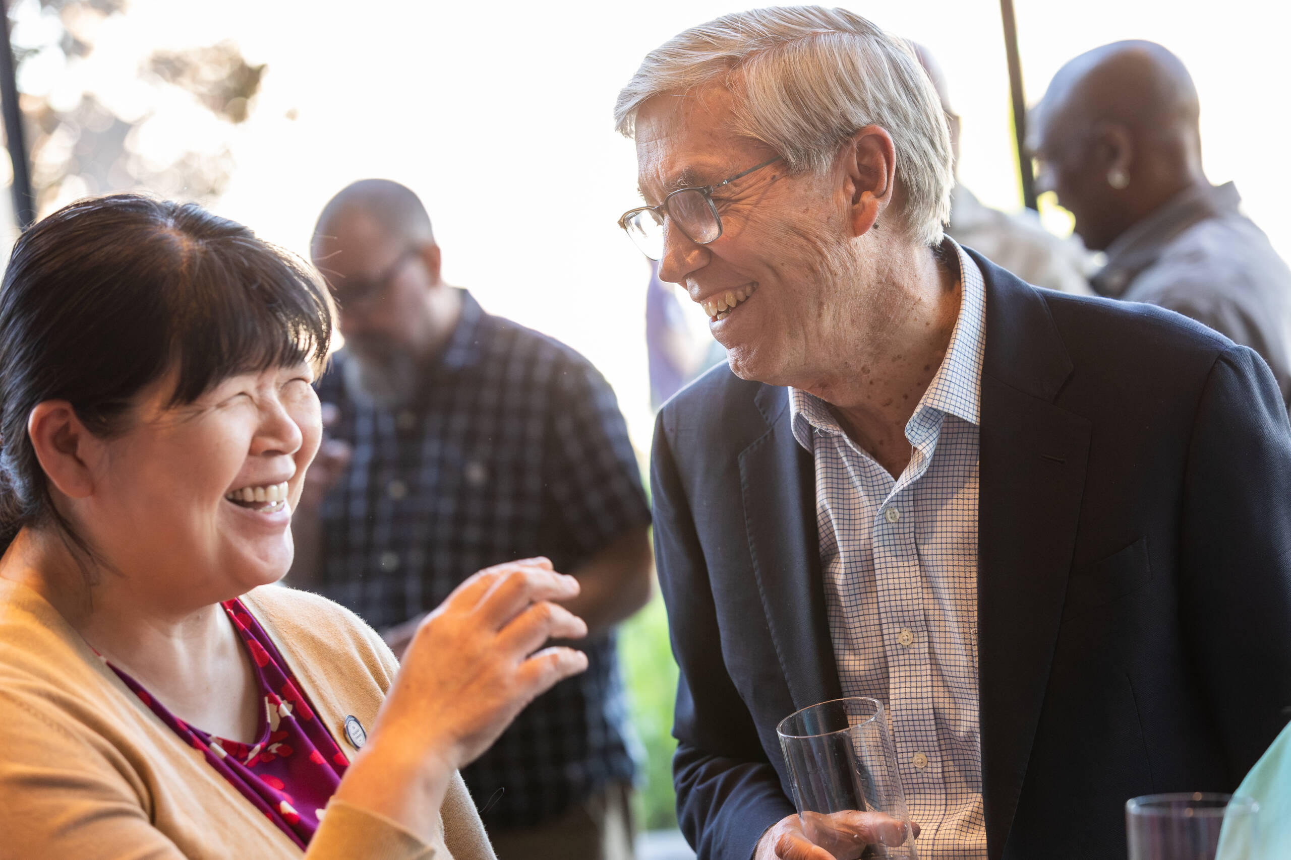 Peh Hsia and President Richard P. Lifton