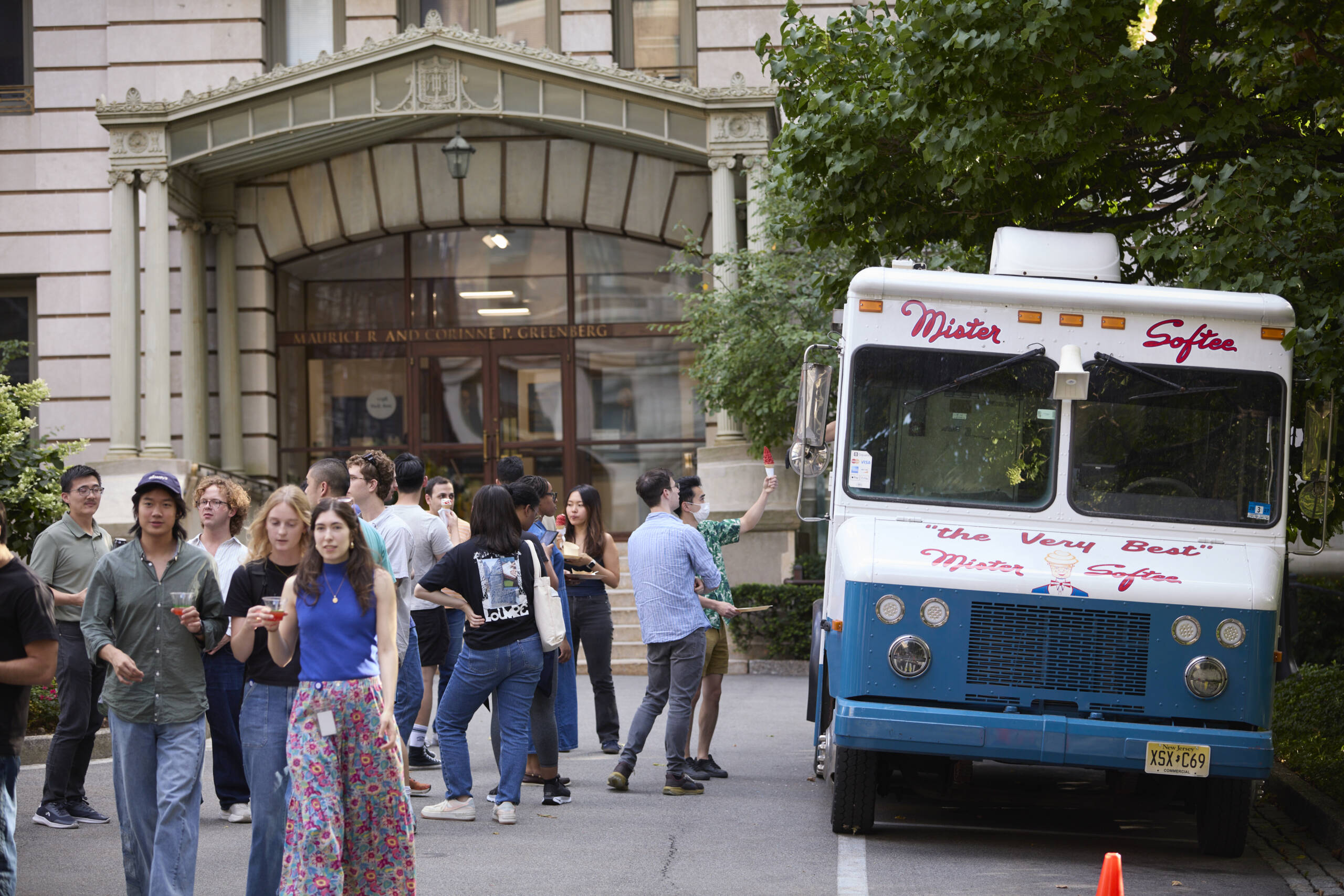 The Mister Softee truck was in demand.