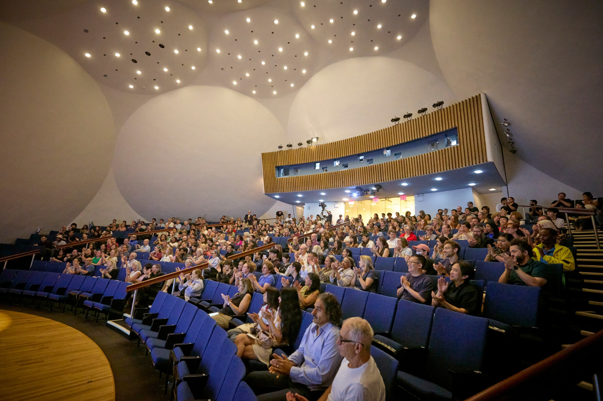 Caspary Auditorium during the presentation portion of Rockefeller's university wide 125th celebration.