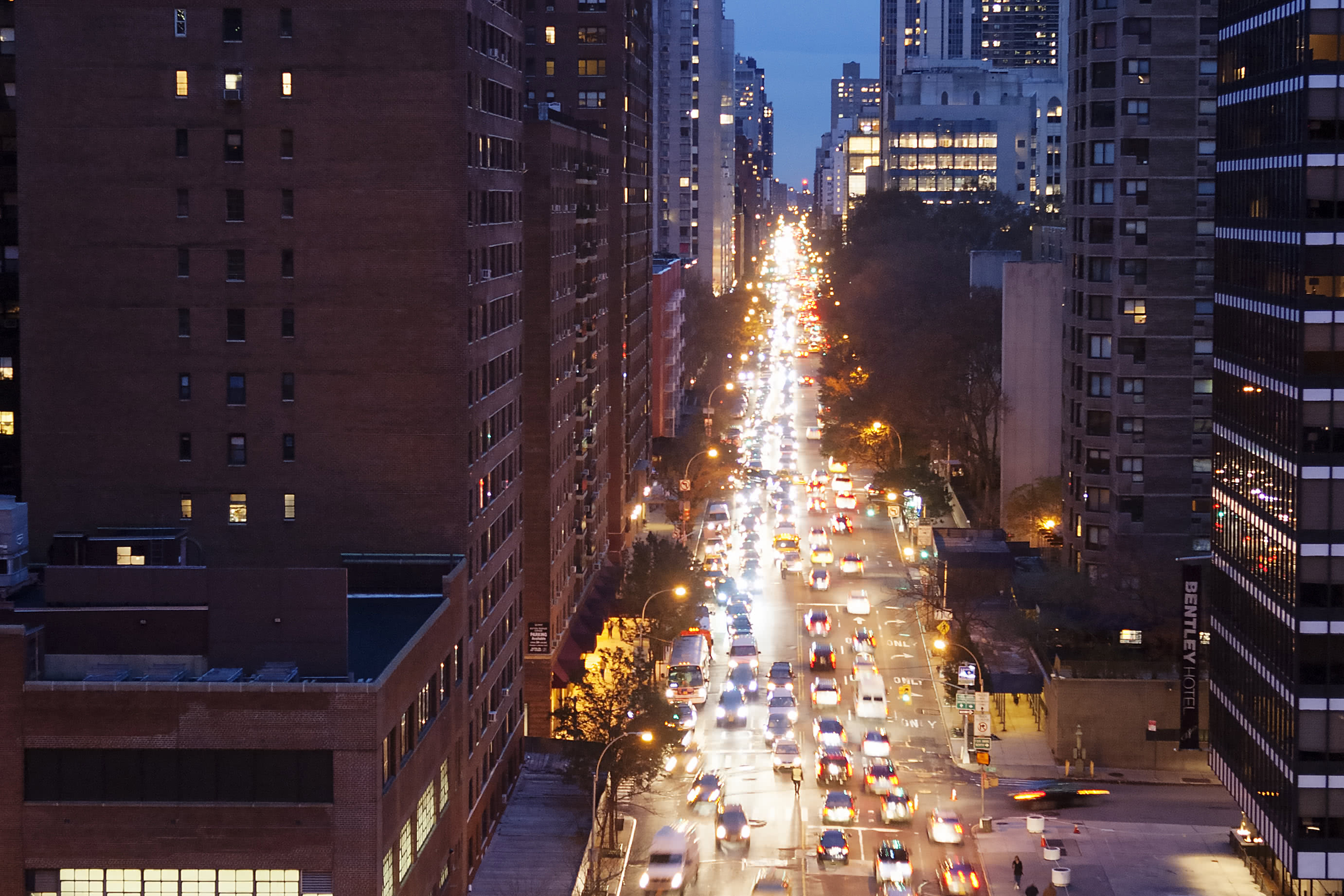 New York City street at night