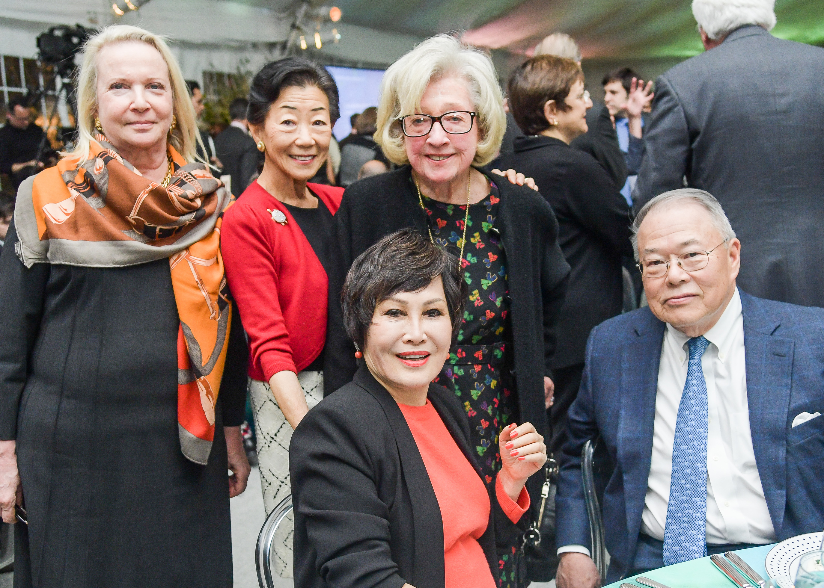 Standing: Denise Kellen, Lulu Wang, and Mary Jeanne Kreek, Seated: Yue Sai Kan and Anthony Wang