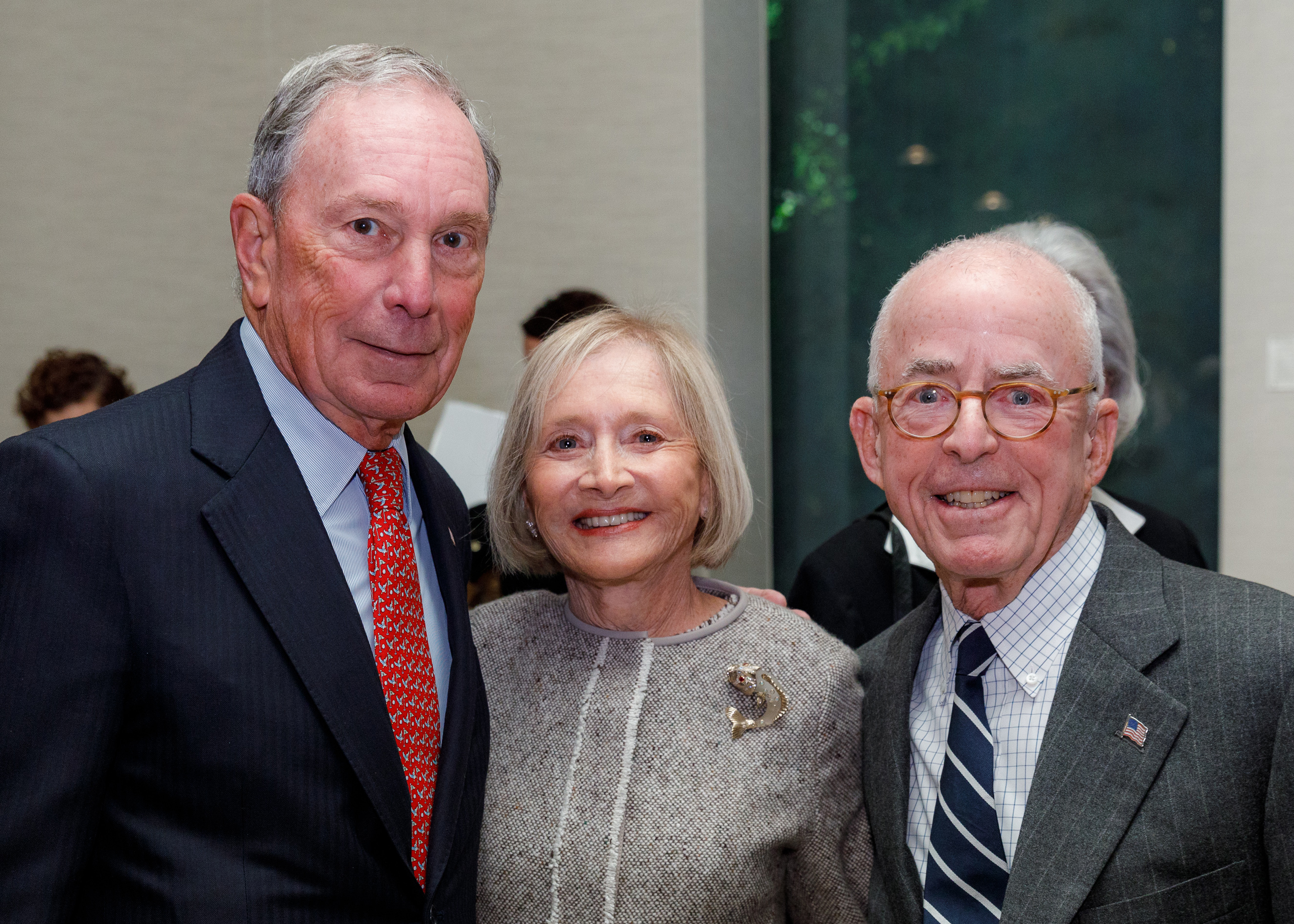 Mike Bloomberg with Pat and John Rosenwald