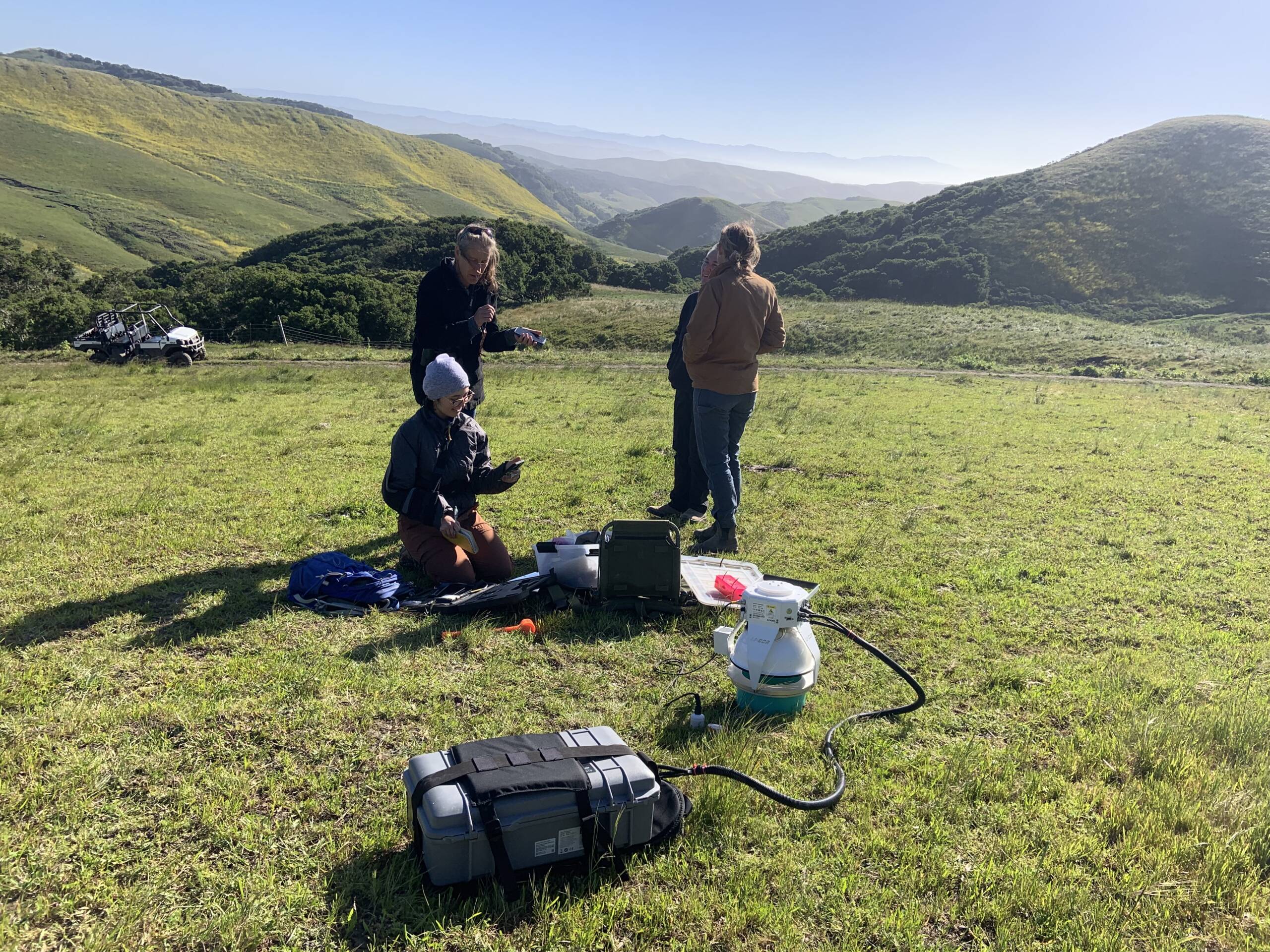 Sampling at the White Buffalo Land Trust near Santa Barbara